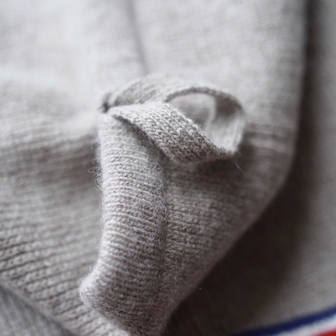 Close-up of a cashmere snood
